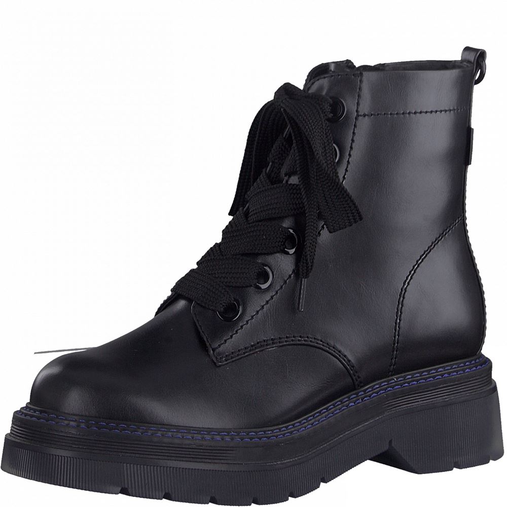 Tamaris Stiefelette Schnürschuh schwarz S21  1-1-25222-27 