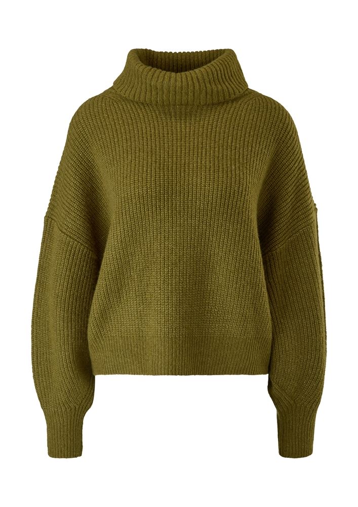 s.Oliver Pullover Rippstruktur Rollkragen weiß,orange, grün, schwarz S22 2120703 