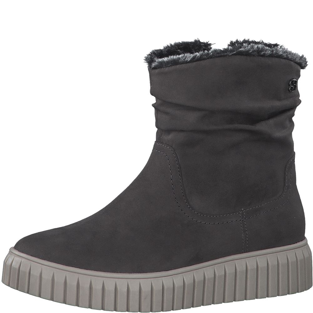 s.Oliver Damen Winterstiefelette Winterboots Warmfutter Plateausohle grau S22 5-5-26455-29 