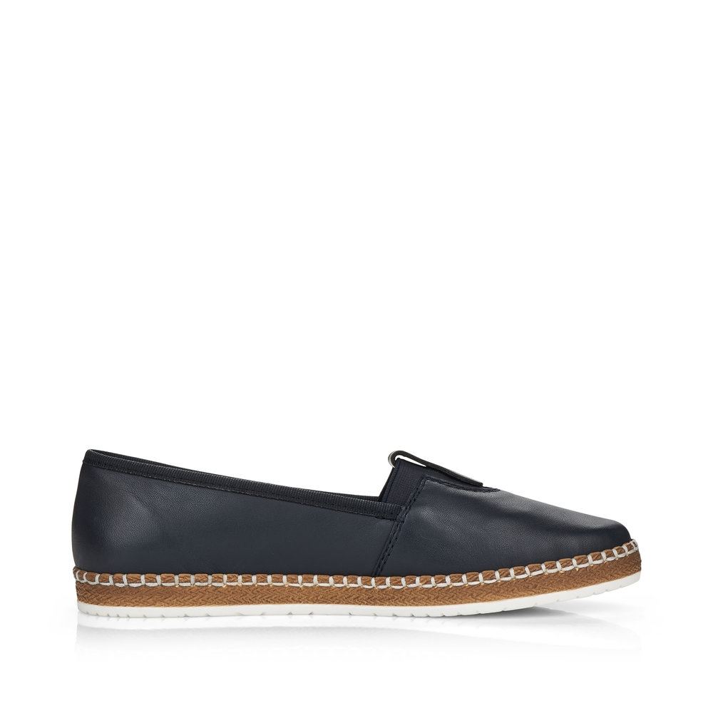 Rieker Antistress Damen Ballerina Slipper Leder blau S13 M2261-14 