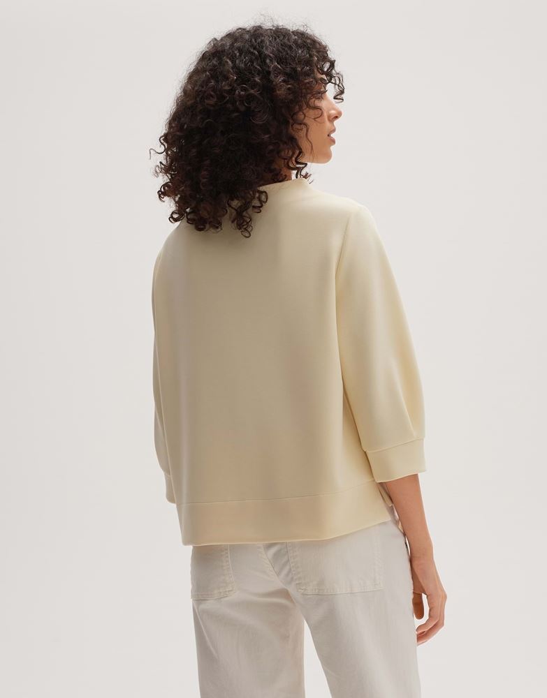 OPUS Sweater Gardeley 3/4 Arm Stehkragen gelb S13 1015304829100 