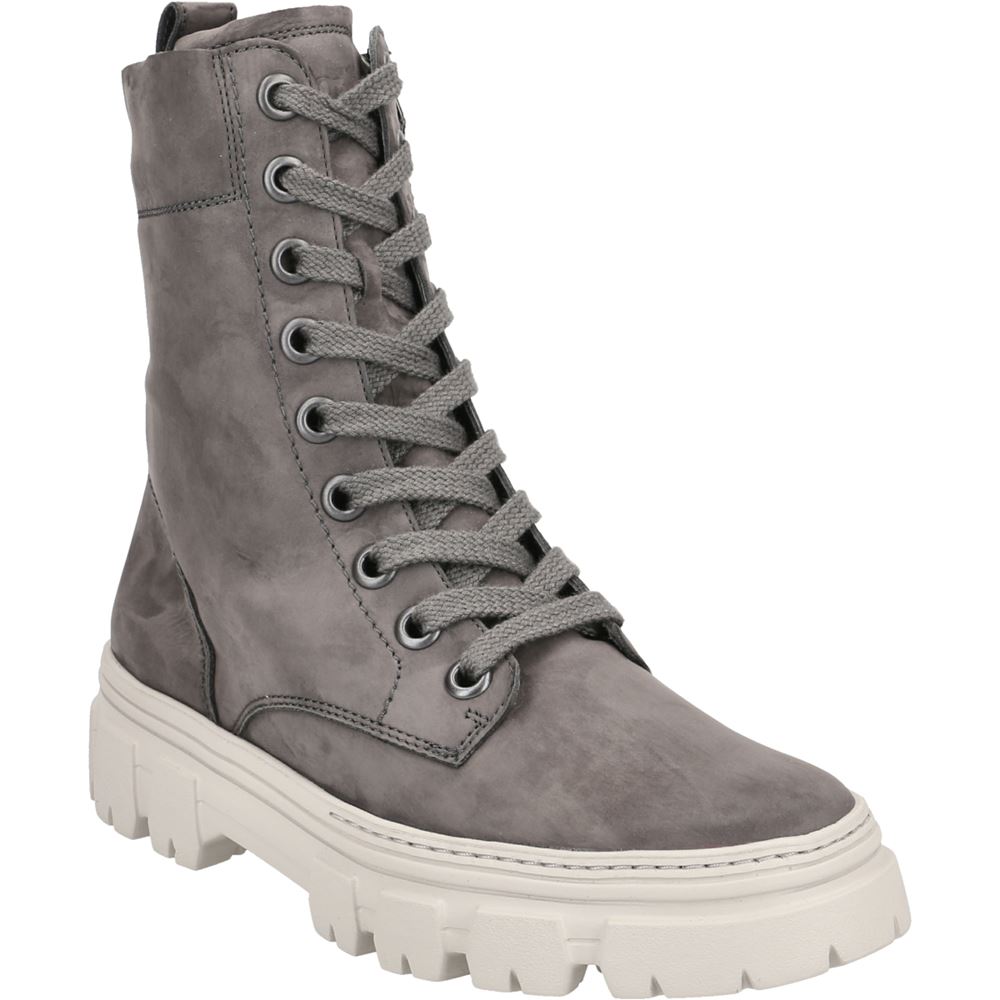 Paul Green Supersoft Schnürboots Nubukleder Reißverschluss grau 9970-019 5 | iron | 