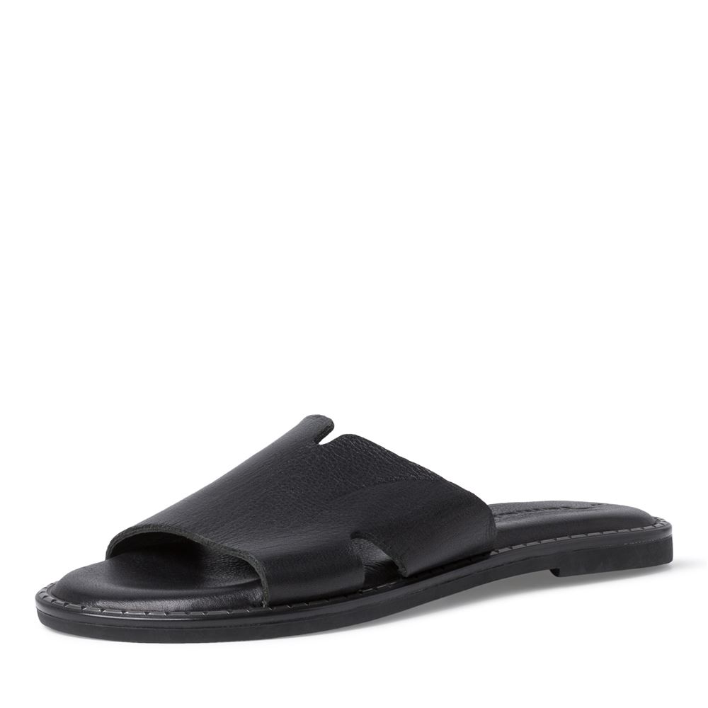 Tamaris Pantolette Leder TOUCHit Fußbett schwarz S12  1-1-27135-28 37 | 001 BLACK | 