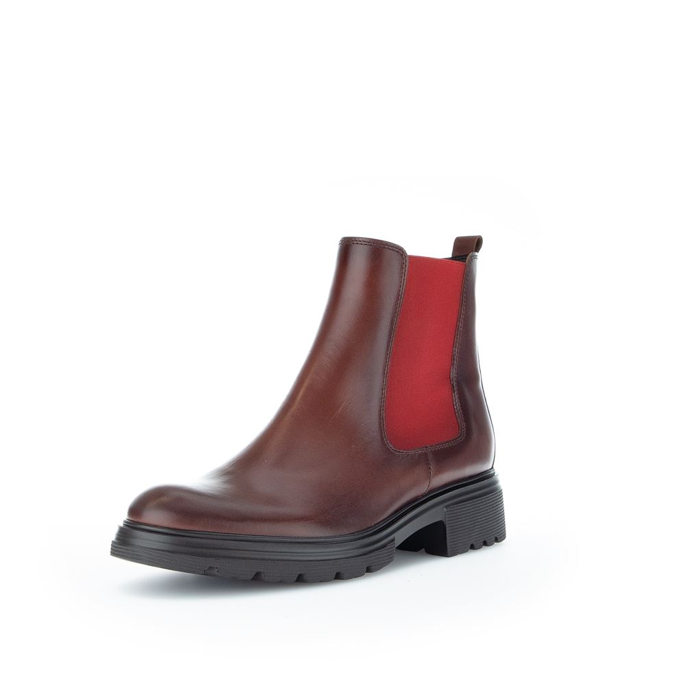 Gabor Chelsea-Boots Leder Wechselfußbett Reißverschluss braun S22 91.610.25 6,5 | sattel(Eff)(ros | F