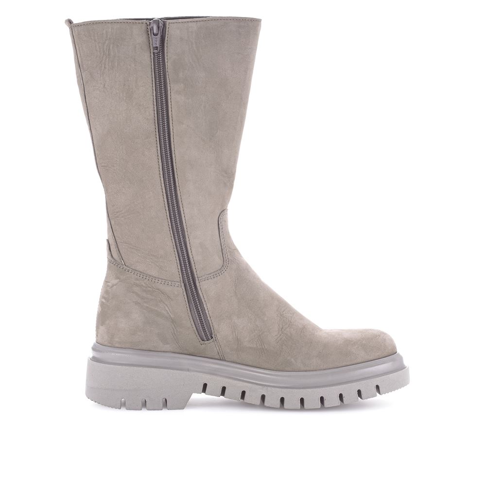 Gabor Biker- und Combat Boots Rauleder grau S22 91.786.19 5 | fango (fumo) | F