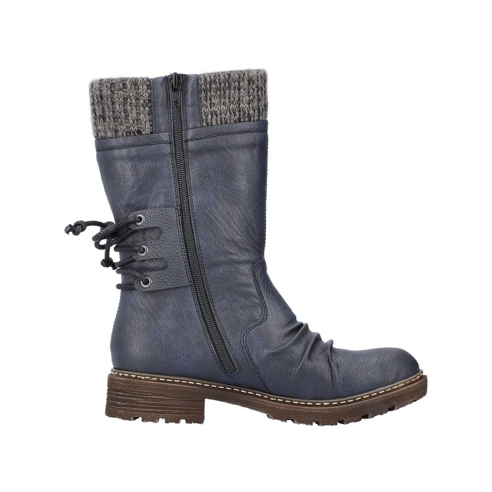 Rieker Antistress Damen Stiefel TEX- Membran Strickbund blau S22 Z4750-15 
