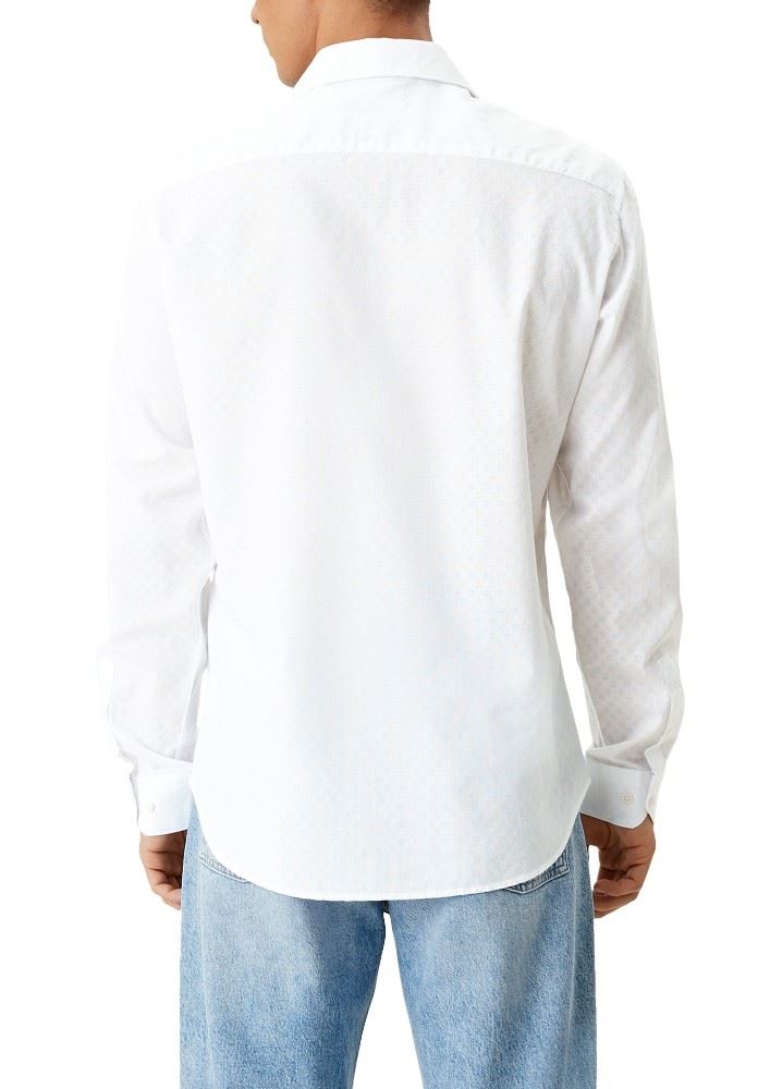 s.Oliver Herren Hemd Kentkragen Langarm feine Struktur weiß S22 2113983 XXXL | 0100 white | 