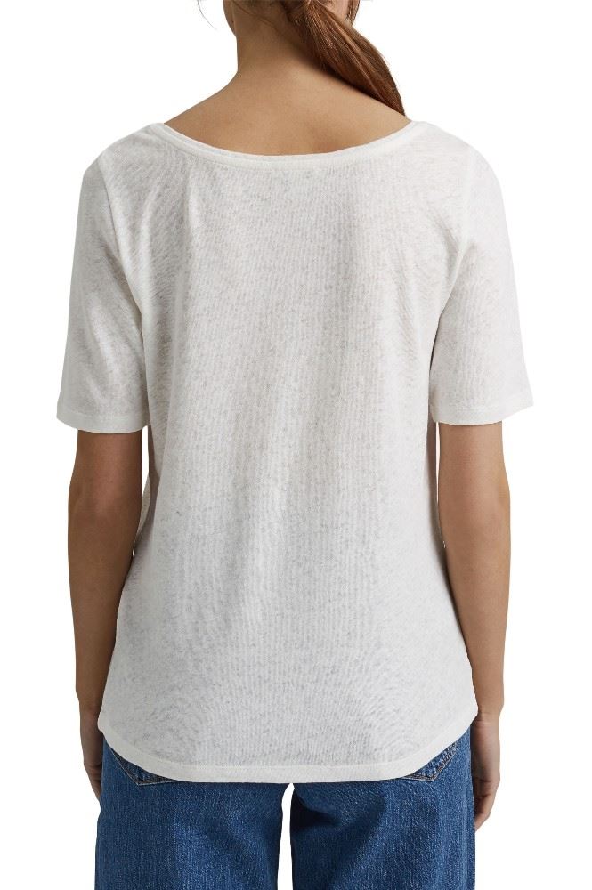 ESPRITLeinen T- Shirt 041EE1K301 L | E110 OFF WHITE | 