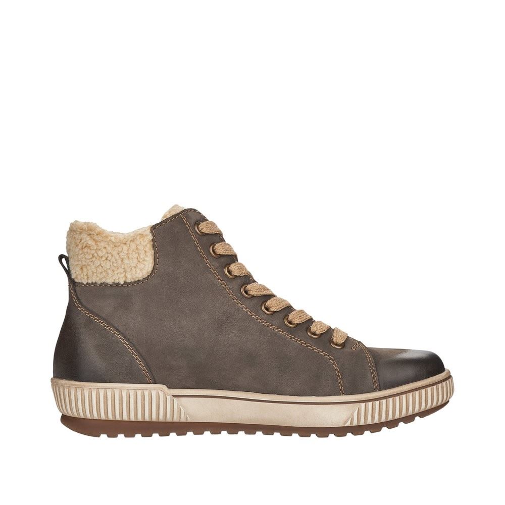 Remonte Damen Schnürschuh Sneaker High Leder TEX- Membrane Wechselfußbett grau S22 D0770-45 