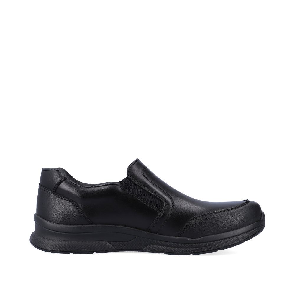 Rieker Antistress Herren Slipper Leder Extraweite Wechselfußbett schwarz S13 14850-01 