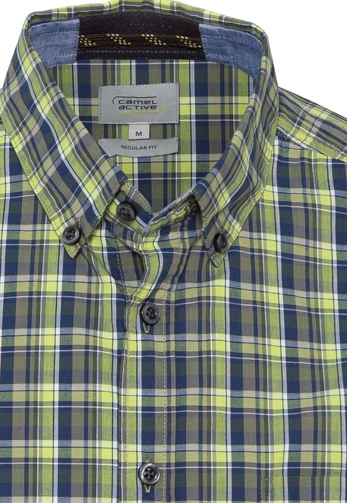 Camel Active Hemd 1/2 Arm grün dunkel kariert 5S47409214 