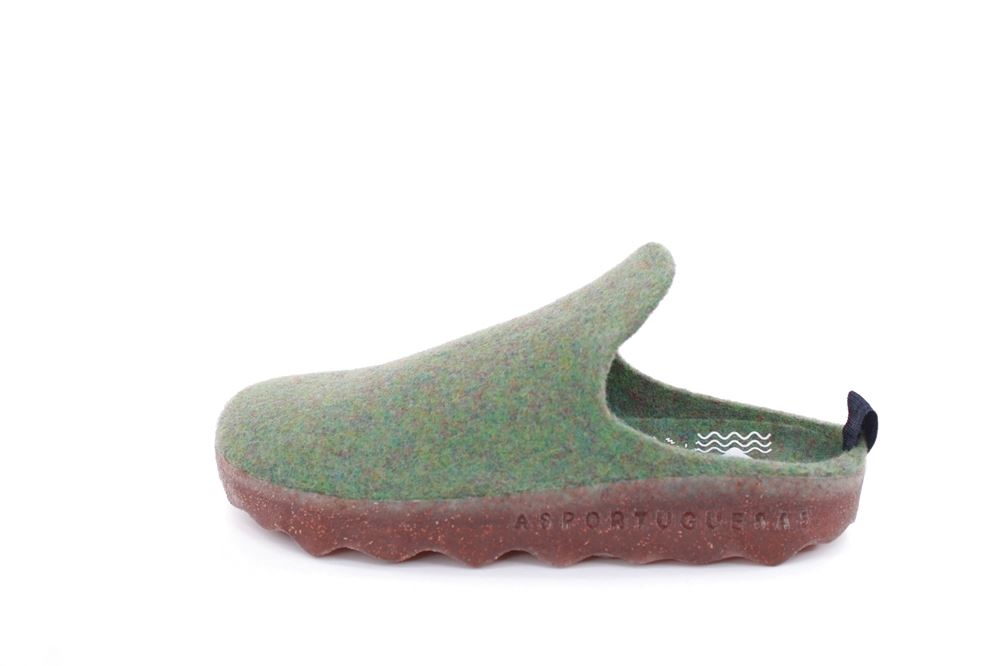 ASPORTUGUESAS Damen Pantolette Wolle Kork vegan Nachhaltig grün S22 P018023053 40 | moss green | 