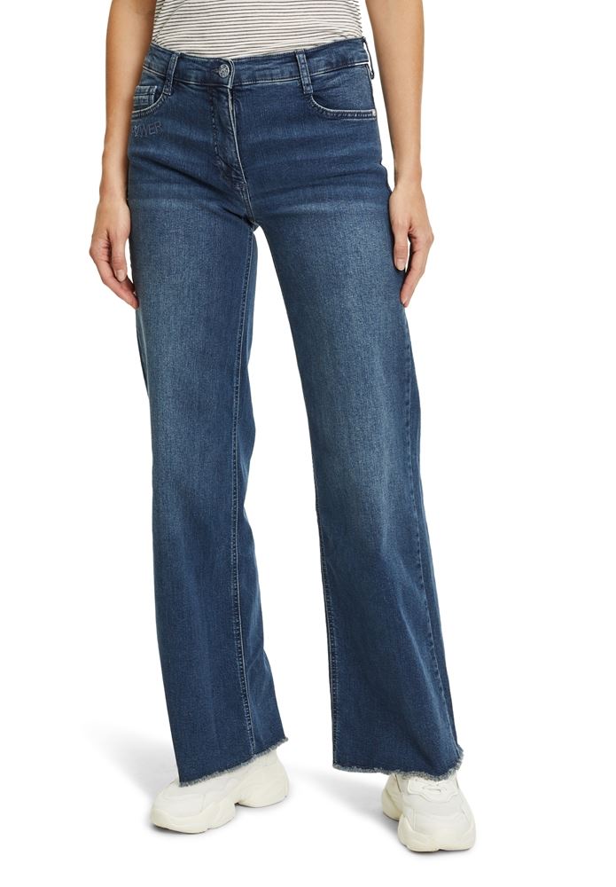 Betty Barclay Jeans Bootcut Fransensaum blau S22 66601100 