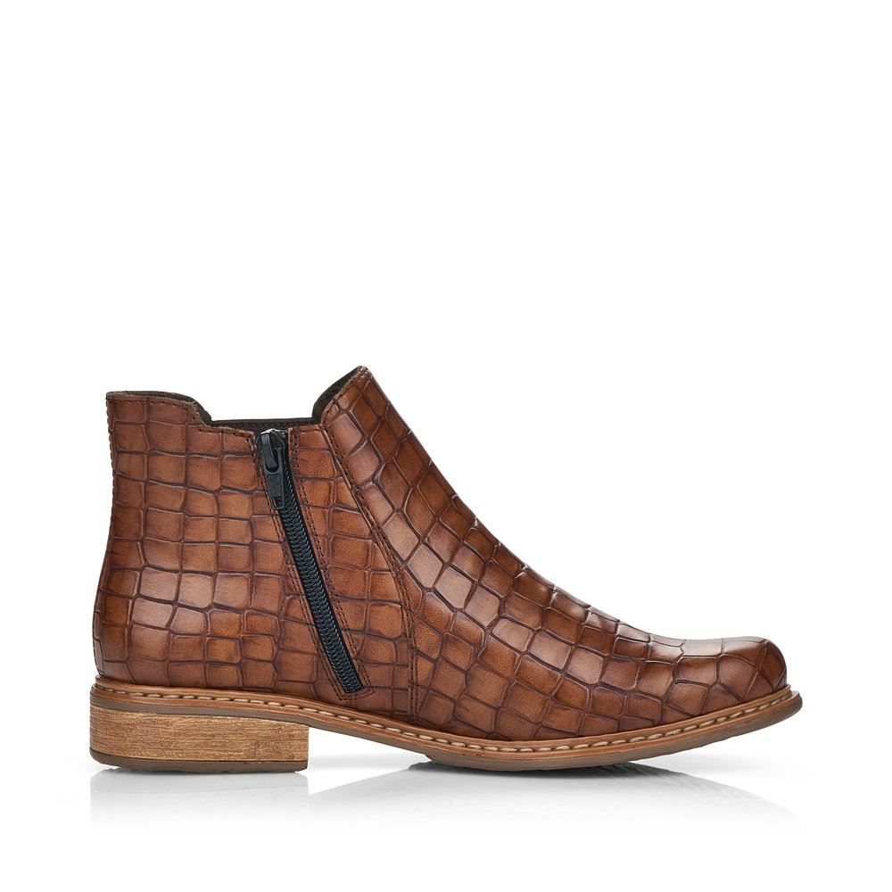 Rieker Antistress Chelsea Boots  Reptilien-Optik braun S21 Z4994-25 39 | palisander/brow | F