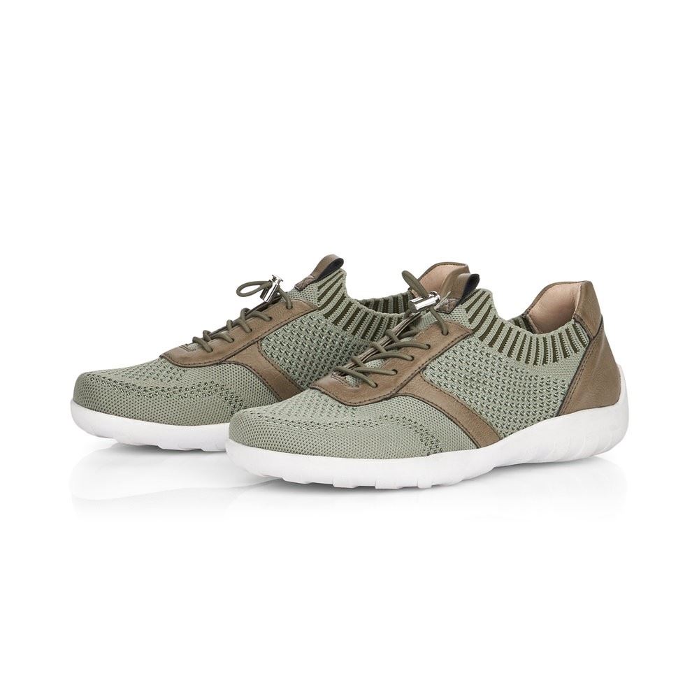 Remonte Sneaker Slipper Halbschuh grün softfoam R3511-54 37 | olive/olive | G