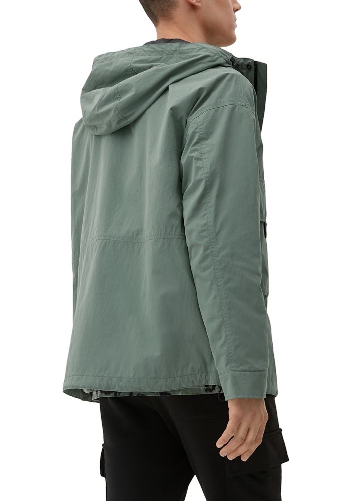 QS designed by Herren Jacke mit aufgesetzten Taschen grün S13  2125500 