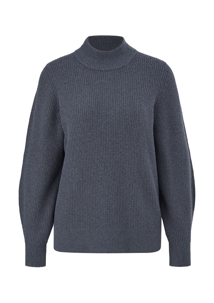 s.Oliver Damen Strickpullover Turtelneck Stehkragen weite Ärmel rosa, blau, schwarz S22  2123882 40 | 4082 LILAC/PINK | 