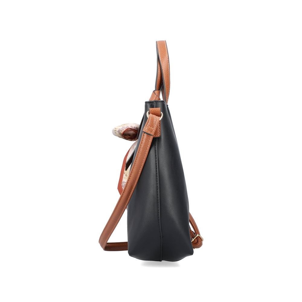 Rieker Damen Shopper abnehmbarer Schulterriemen Schleifen- Detail schwarz S13 H1507-00 