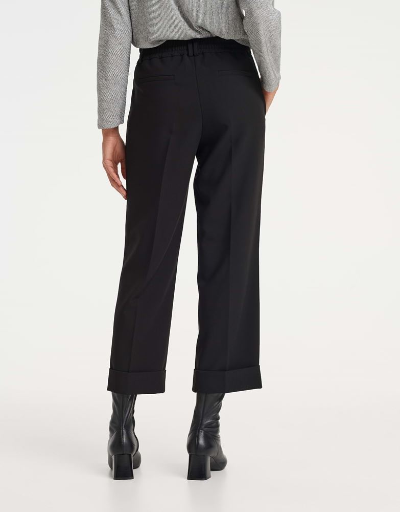 OPUS Stoffhose Mitina Culotte elegant Bügelfalte schwarz S22 1012685473100 42 | 900 black | 