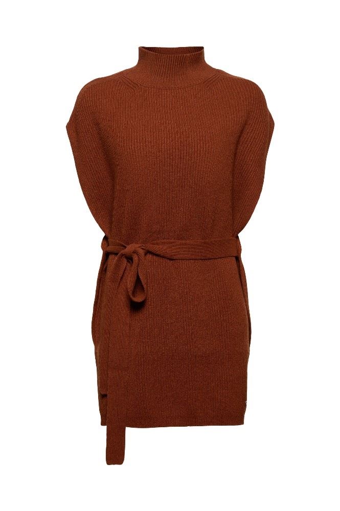 ESPRIT Poncho mit Gürtel aus responsible wool 091EA1Q312 