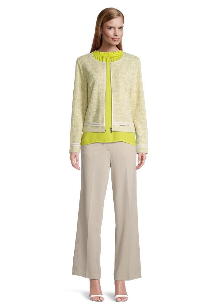 Betty Barclay Shirtjacke Rundhalsausschnitt  gelb 42462211 40 | 1821 Cream/Yell | 