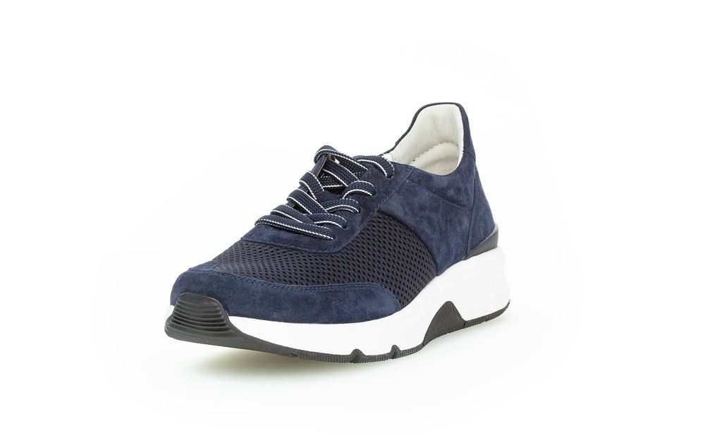 Gabor rollingsoft Damen Sneaker low Materialmix blau  S13   26.897.36 