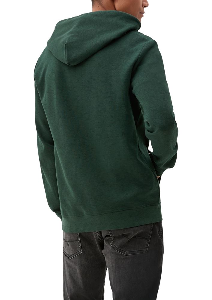 s.Oliver Herren Sweatjacke Kapuze Melange-Optik grün S22 2120928 L | 79W4 GREEN | 