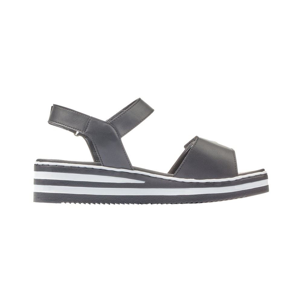 Rieker Sandalette Keilabsatz schwarz V02S8-00 39 | schwarz | E