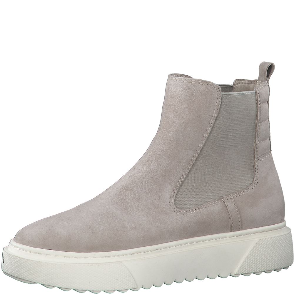 s.Oliver Damen Stiefelette Chelsea-Boots Leder beige S22  5-5-25403-39 37 | 348 DK TAUPE | 