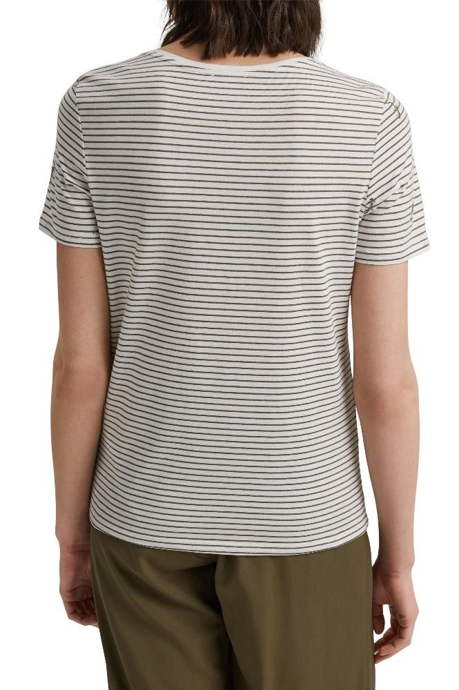 edc Streifenshirt Biobaumwolle gelb grün 051CC1K323 