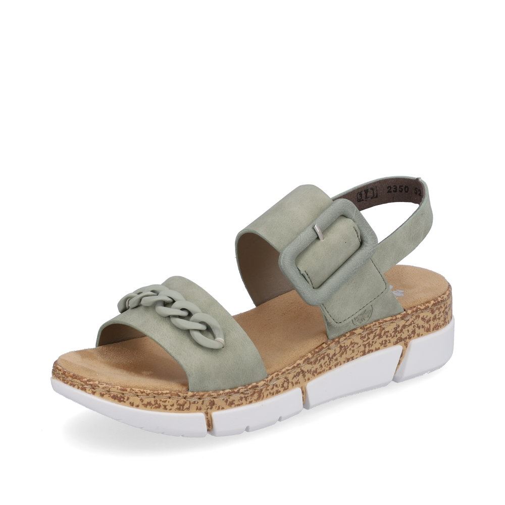 Rieker Damen Riemchensandalen mintgrün Keilabsatz S13  V2350-52 
