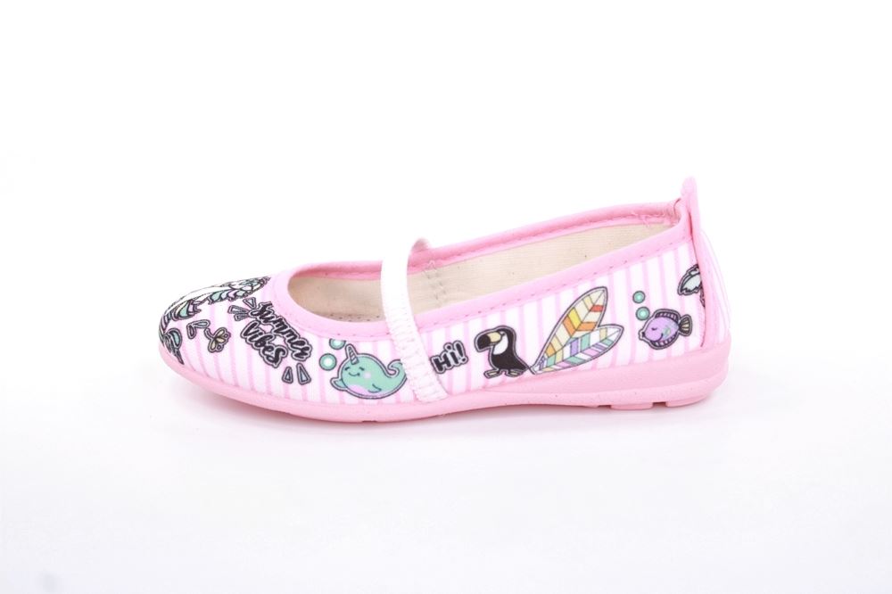s`knöpfli Kinder Hausschuh Schlupfschuh Mädchen Einhorn- Motiv rosa S13 I28965 