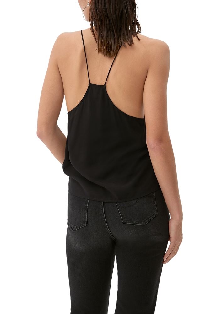 QS deigned by Blusentop mit Spitze schwarz S13 2124996 