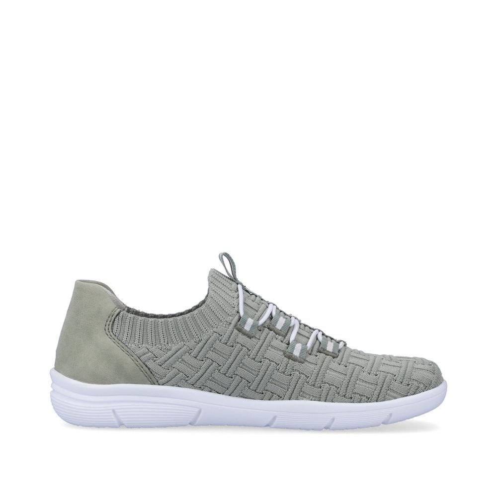 Rieker Antistress Damen Slipper Schlupfschuh Wechselfußbett Textil grün S13 L7463-52 