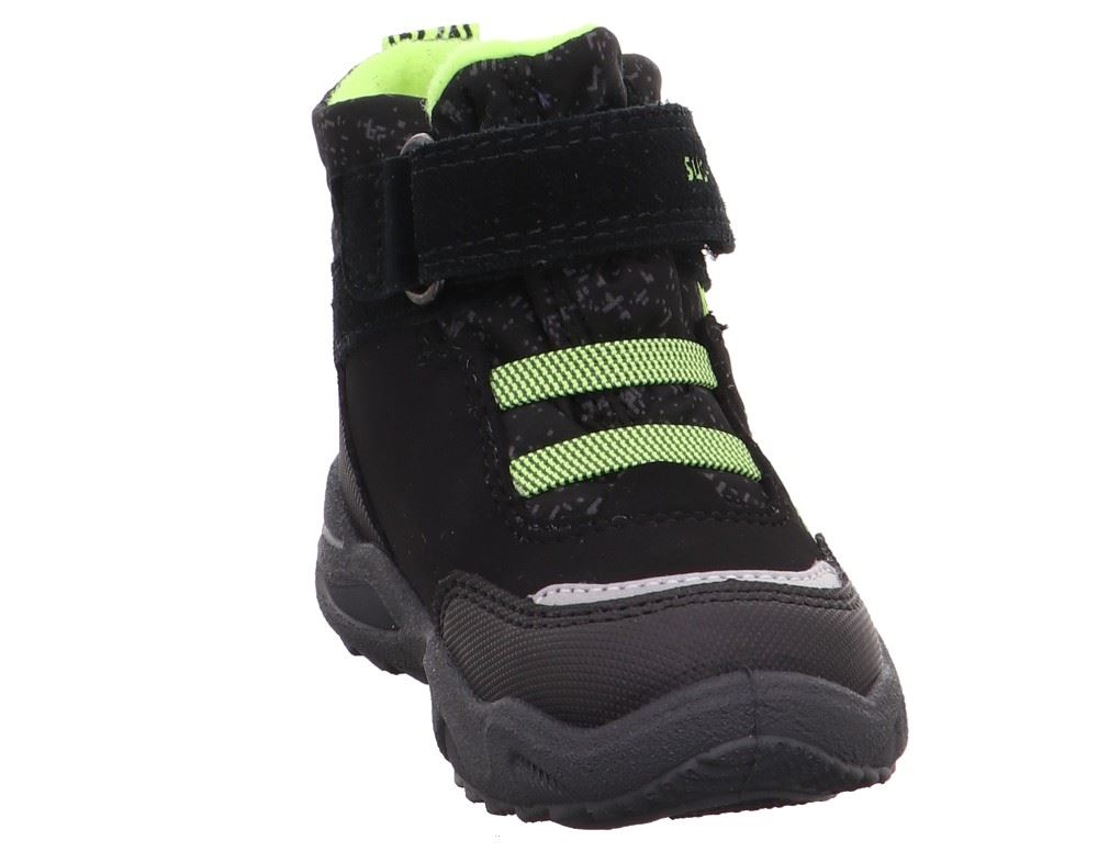 Superfit GLACIER Weit Stiefel Gore Tex Schwarz/gelb weite Form 09227 