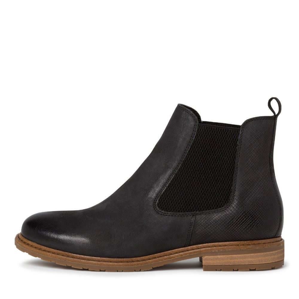 Tamaris Chelsea Boot black structure 1-1-25056-27 37 | 021 BLACK/STRUC | 