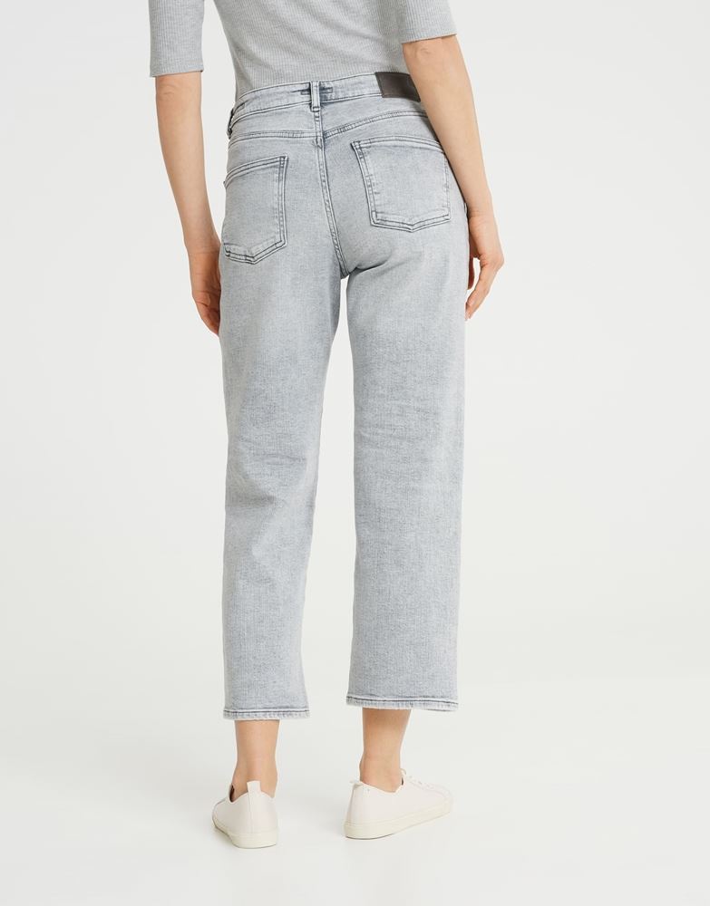 OPUS Jeans Lani stone Straight Cropped grau S22  245049359144 40 | 70035 light sto | 