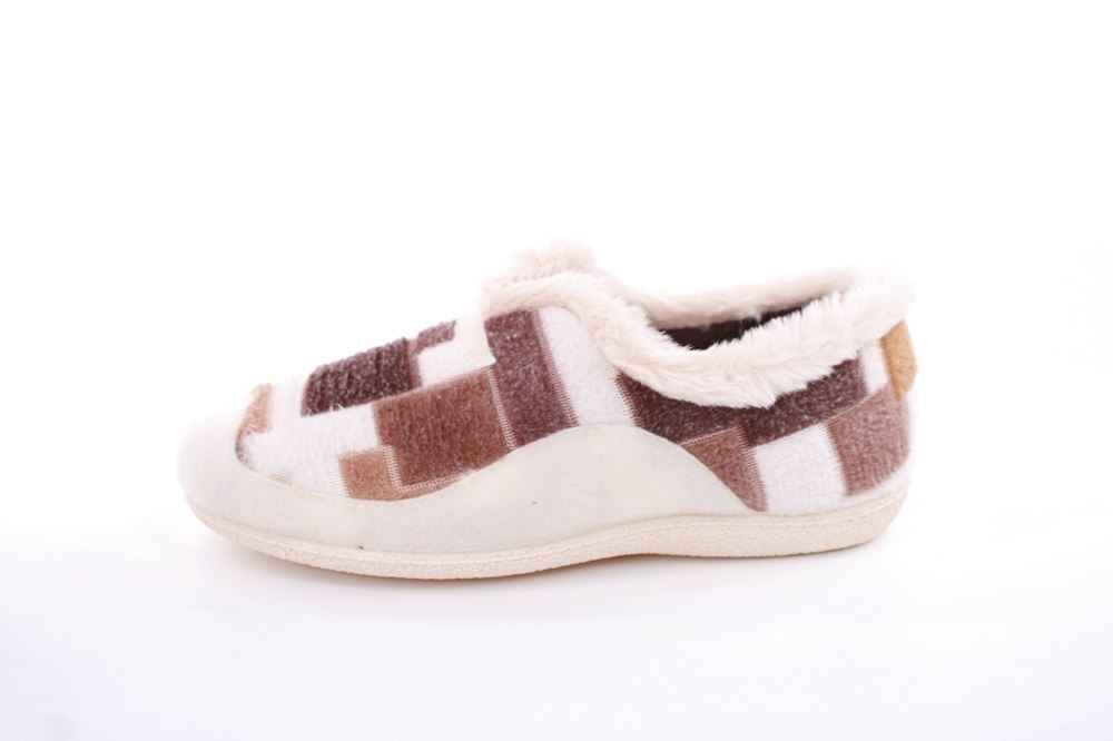 s`knöpfli Damen Hausschuh geschlossen weiß S22 L27995 38 | crudo marron | 