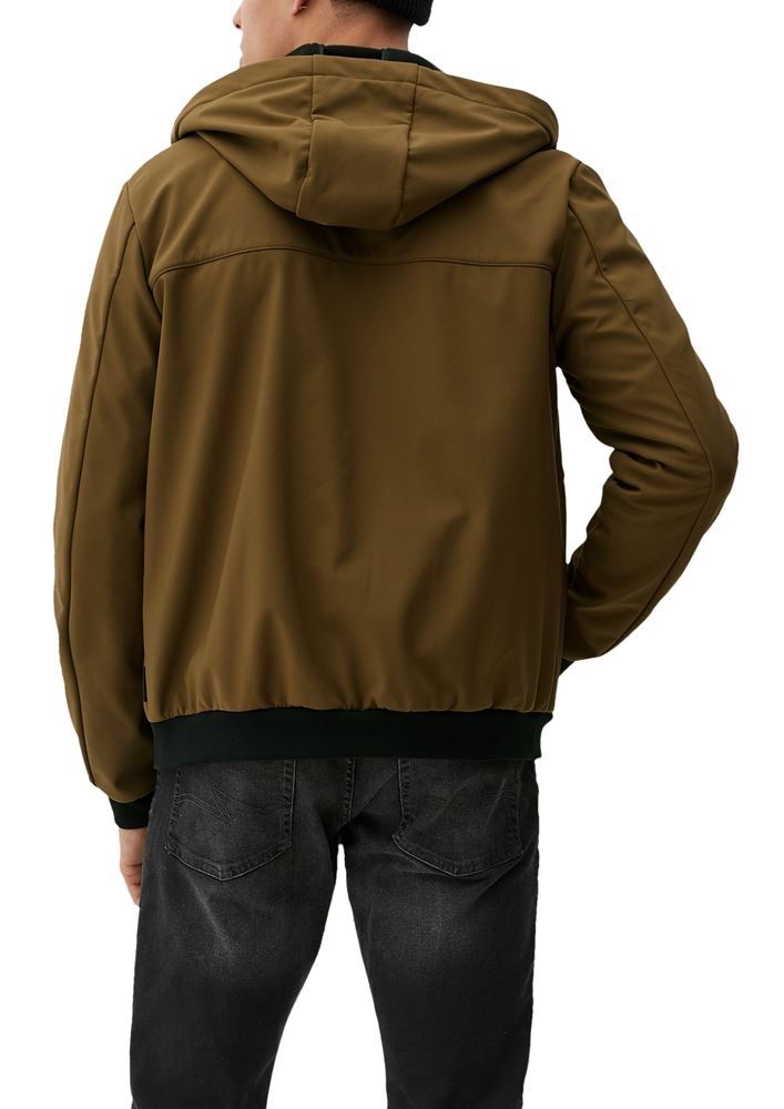 QS designed by Herren Outdoor-Jacke mit Paspeltaschen braun S13  2125485 