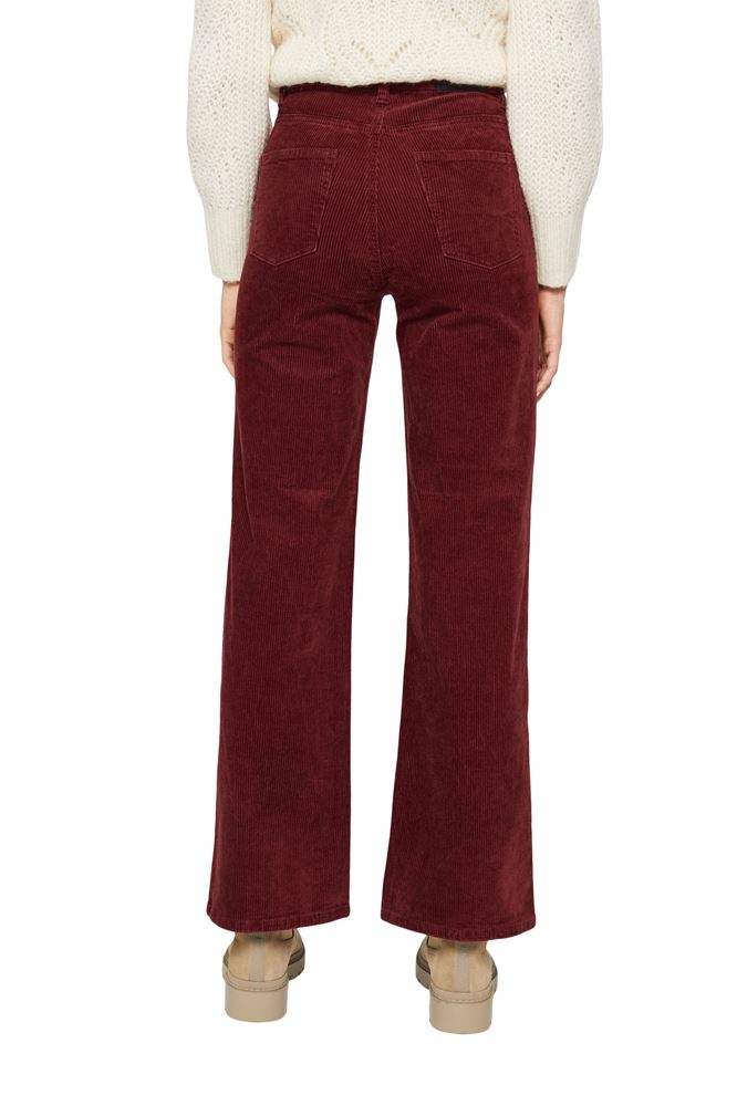 EDC Pants woven Wide Leg High Rise rot S21 091CC1B303 34 | C620 GARNET RED | L32