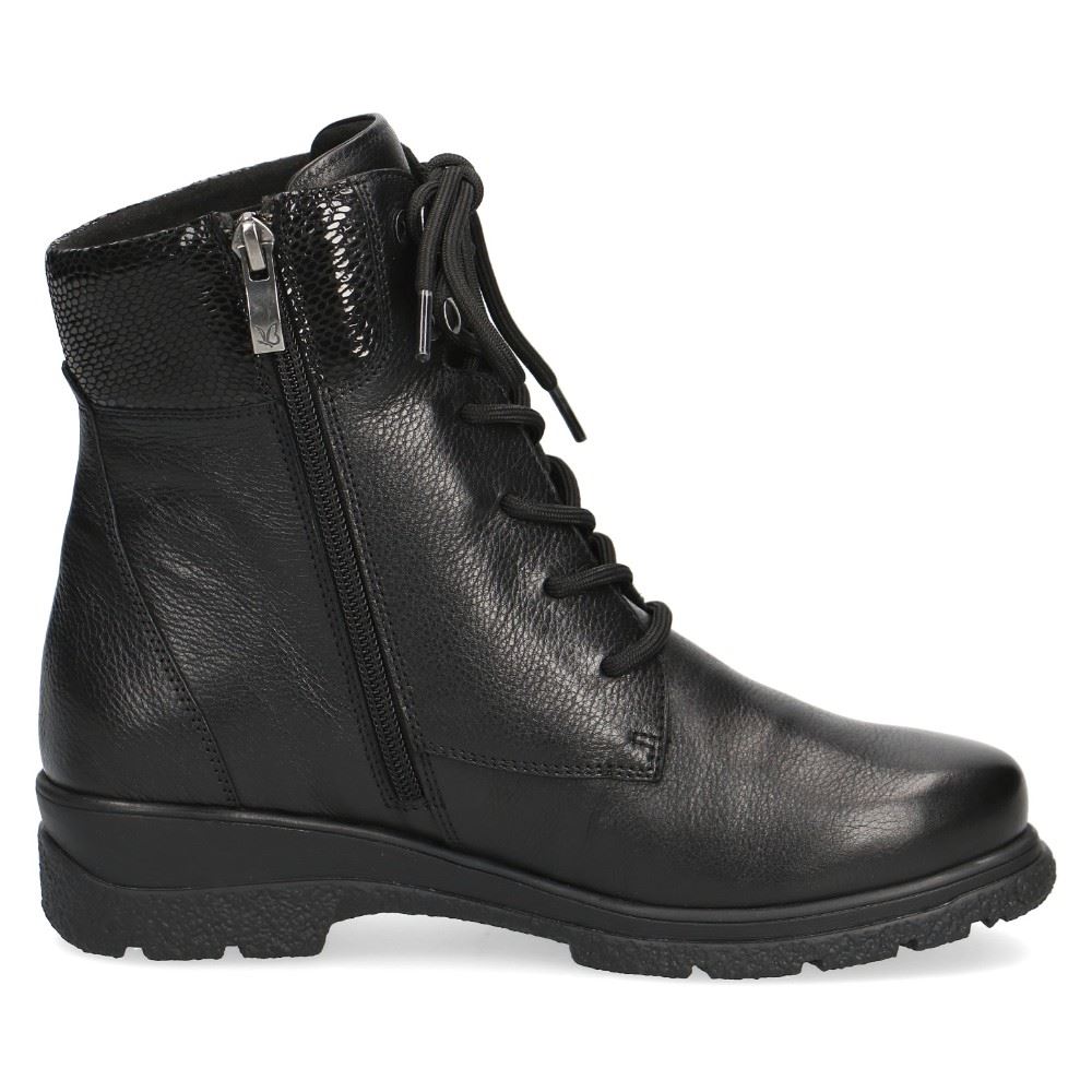 Caprice Schnürstiefelette Leder Warmfutter schwarz S22 9-9-26258-29 38 | 026 BLACK NAPPA | 