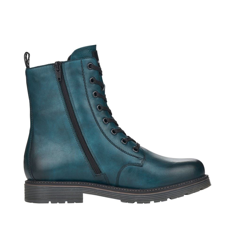 Remonte Schnürboot Schnürstiefelette Leder Warmfutter blau S22 D4871-12 