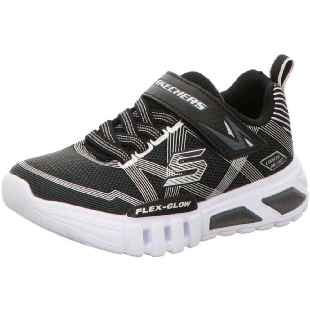 Skechers Lights Flex Glow - Sneaker schwarz und blau Blinker 90542L  