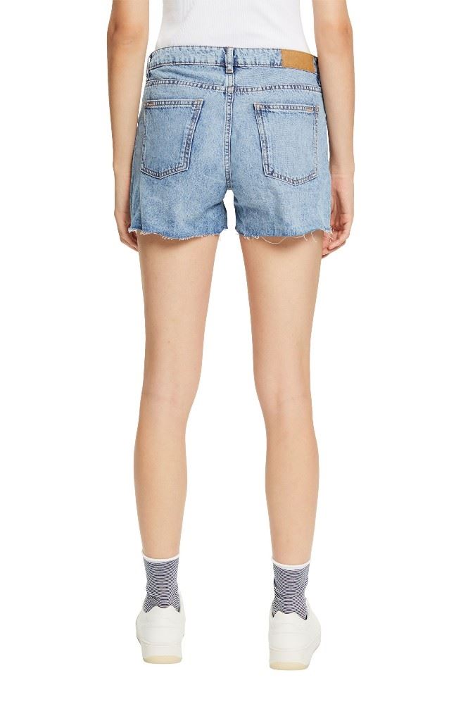 EDC Jeans Shorts kurze Hose Used-Look Baumwolle blau S12 062CC1C302 