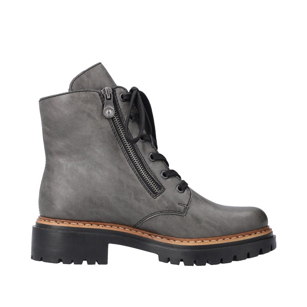 Rieker Antistress Damen Schnürboots Stiefelette grau S22 72611-45 38 | smoke | F