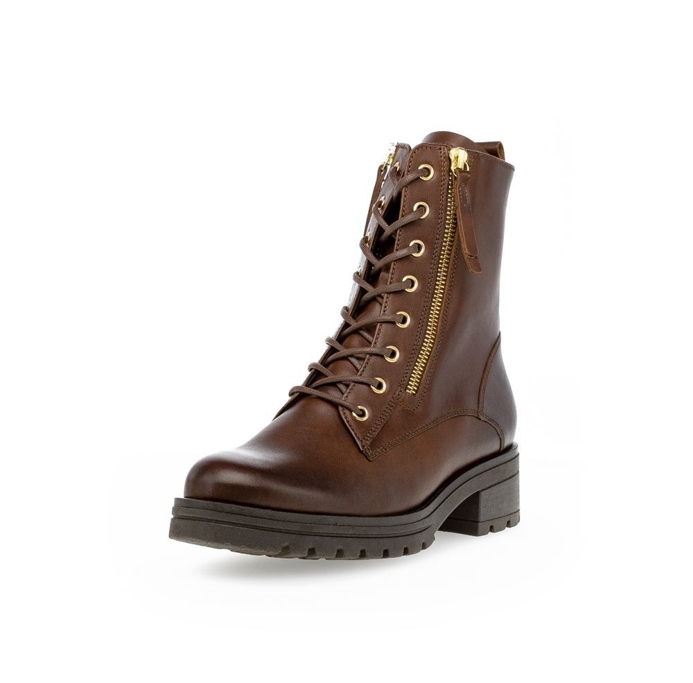 Gabor Biker Boots Leder Wechselfußbett braun S23 32.785.55 