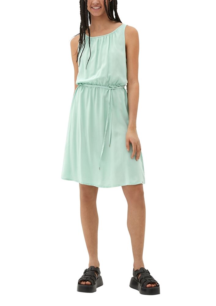 QS designed by Viskosekleid mit Raffung S13 2132725 