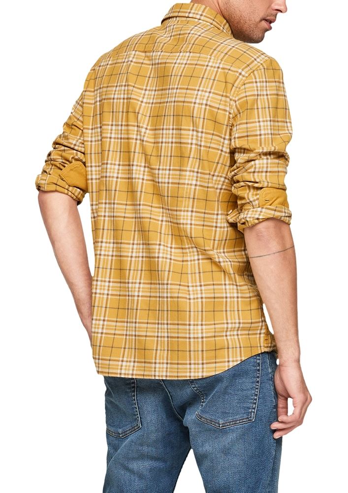 s.Oliver Hemd kariert Slim Stretchhemd gelb S21 2106433 XL | 15N4 yellow che | 