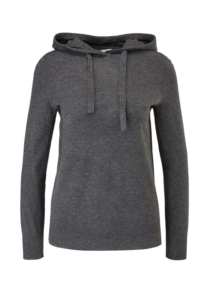 s.Oliver Pullover Hoodie Kapuze anthrazit S21 2107347 