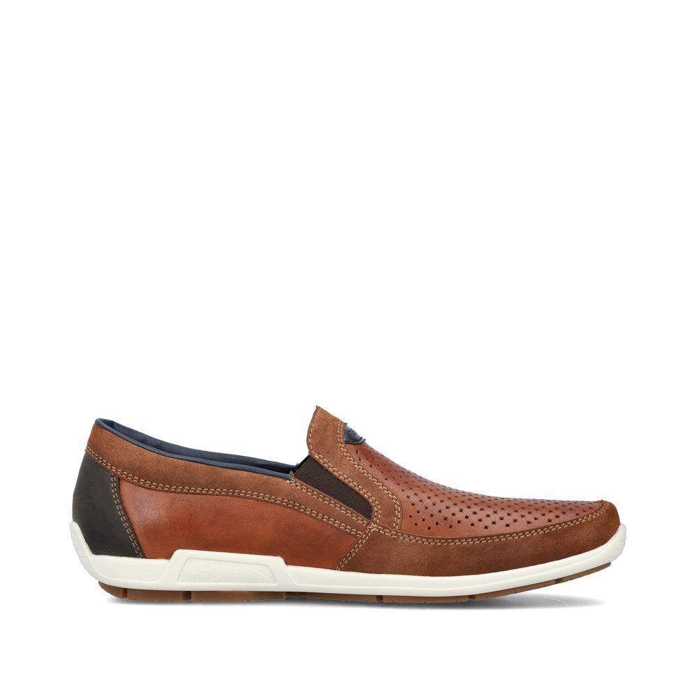 Rieker Antistress Herren Slipper Schlupfschuh Lochmuster braun S13 09055-22 